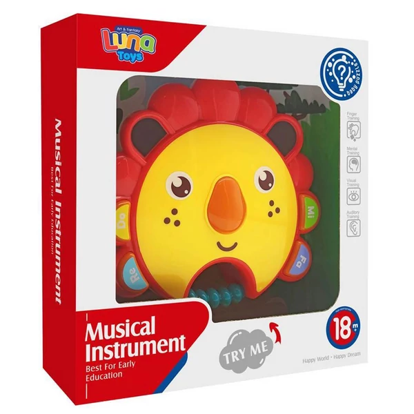 Zenélő oroszlánfej fénnyel és hanggal