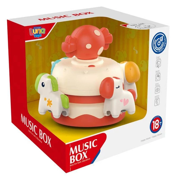 Zenélő doboz narancssárga színben