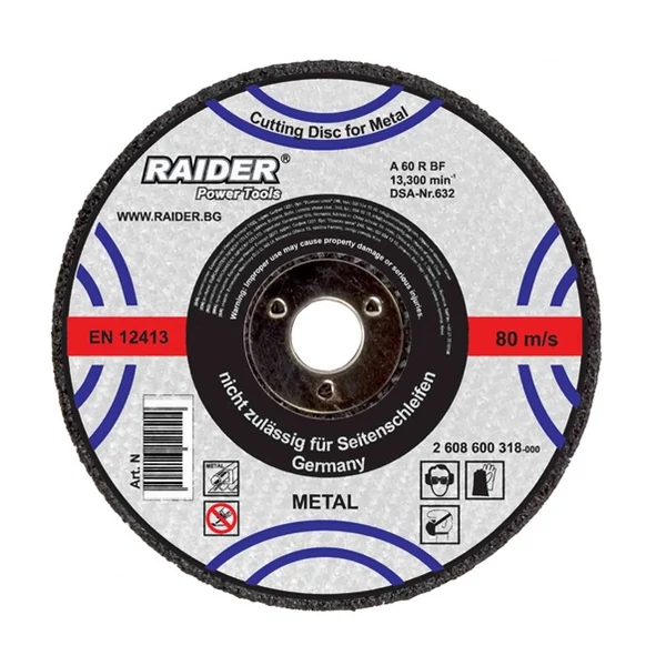 RAIDER VÁGÓKORONG FÉMHEZ 115x1MM 5205199