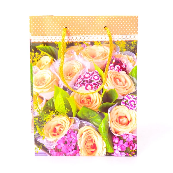 S. Virágos ajándéktasak 24x18x7cm 32485