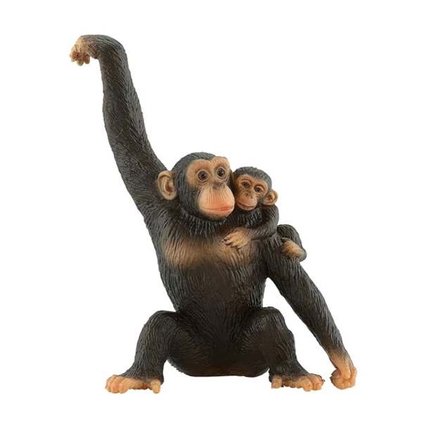 Csimpánz kölykével játékfigura - Bullyland