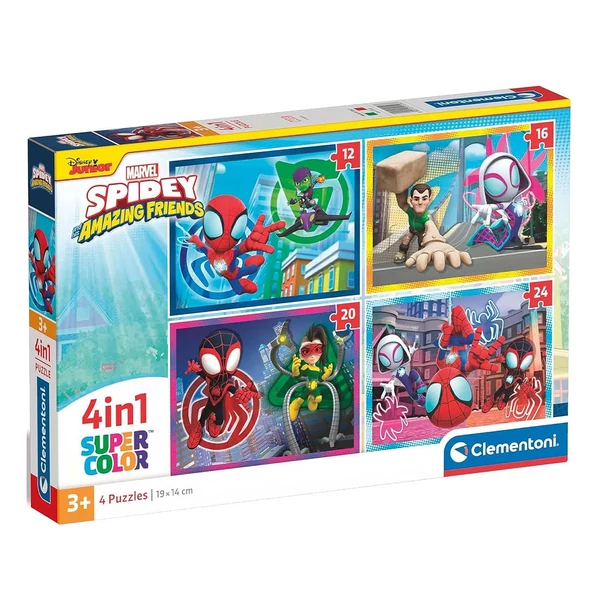 Marvel Spidey 4 az 1-ben Supercolor puzzle - Clementoni