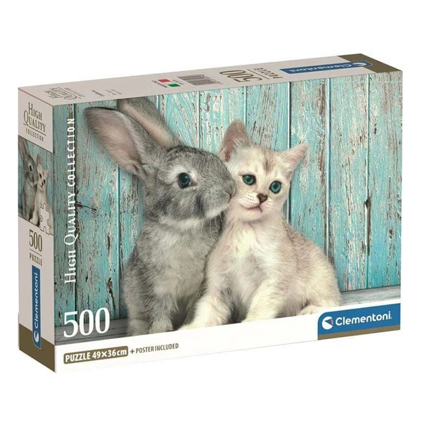 Cica és nyuszi barátsága HQC 500db-os Compact puzzle - Clementoni