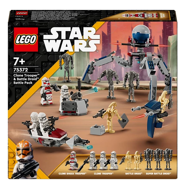 LEGO® Star Wars™: Klónkatona™ és harci droid™ harci csomag (75372)