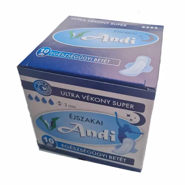 Andi Ultra vékony éjszakai super egészségügyi betét 10db