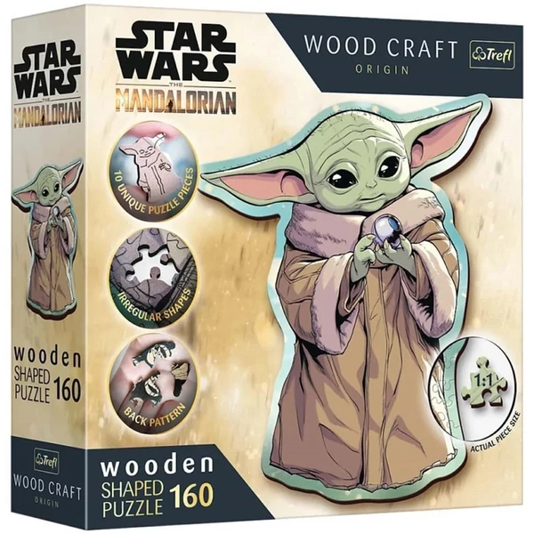 Wood Craft: Star Wars - A Mandalorián Grogu 160 db-os prémium fa puzzle - Trefl