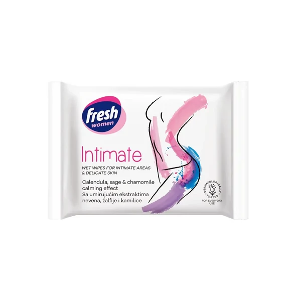 Fresh Women Intimate nedves törlőkendő 20db