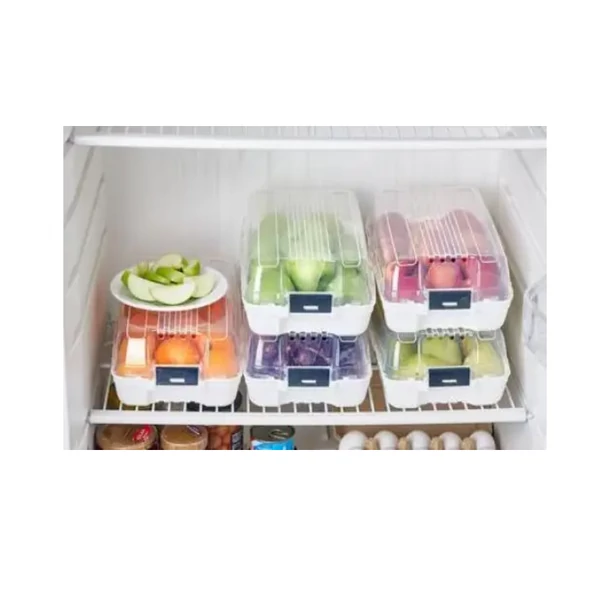 Hűtőszekrény tároló doboz fedéllel 32x18x10cm DÜ298