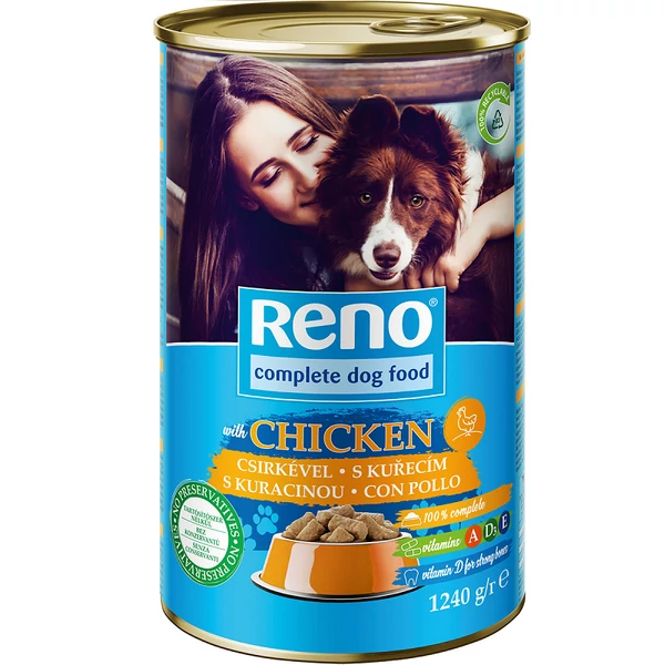 Reno baromfi kutyakonzerv felnőtt kutyák számára 1240g - csak egyedi szállítással vagy személyes átvétellel
