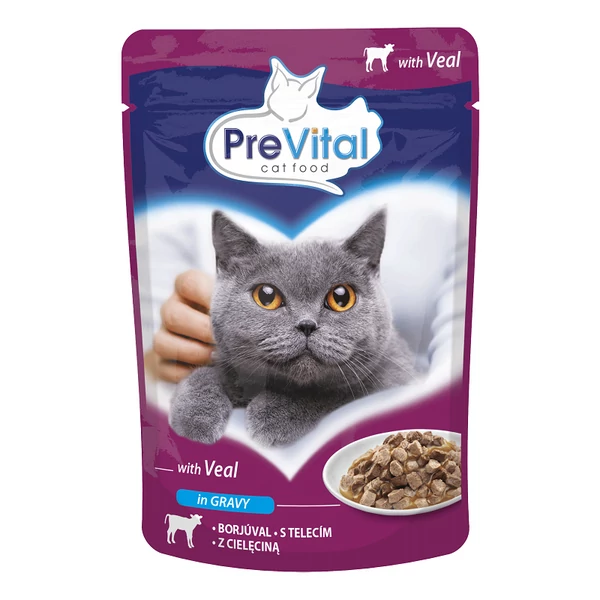 Prevital borjú alutasakos macskaeledel 100g