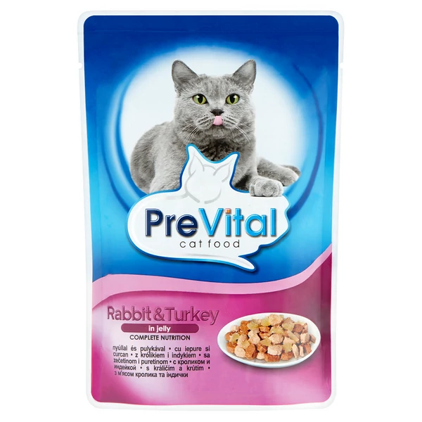 Pervital nyúl-pulyka alutasakos macskaeledel zselében 100g