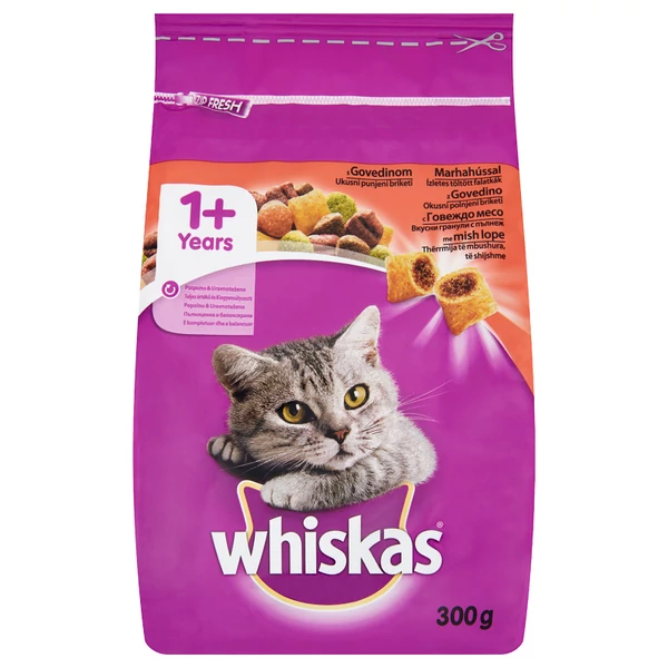 Whiskas marhás macskaeledel 300g
