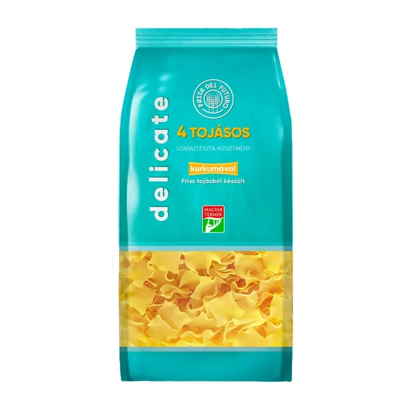 Delicate 4 tojásos fodros nagykocka tészta kurkumával 250g