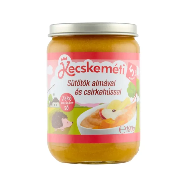 Kecskeméti sütőtök almával és csirkehússal bébiétel 5 hónapos kortól 190 g