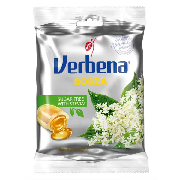 Verbena Light töltött cukorka édesítőszerekkel, bodzával és C vitaminnal 60 g