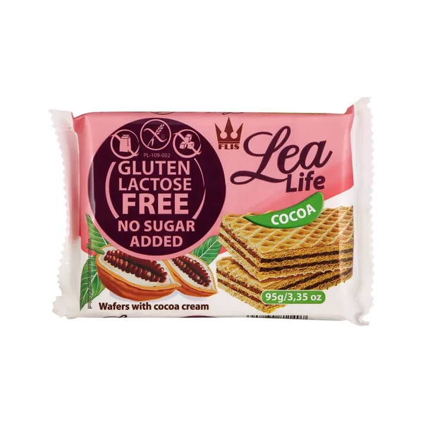 Lea Life kakós hozzáadott cukor-, glutén-, laktóz mentes ostya 95g