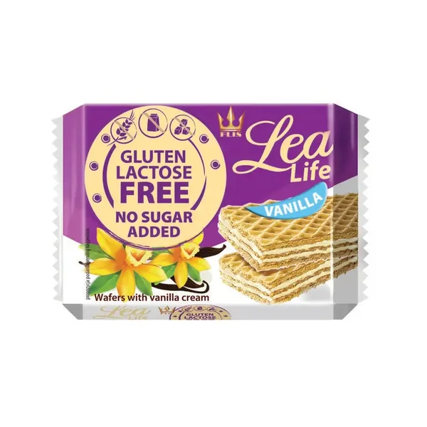 Lea Life Vaníliás hozzáadott cukor-, glutén-, laktóz mentes ostya 95g