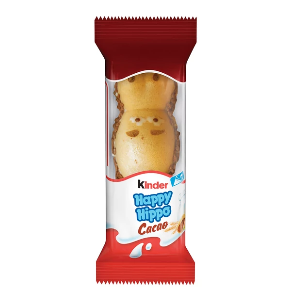 Kinder Happy Hippo Cacao kakaós és tejes krémmel töltött ropogós ostya 20,7 g