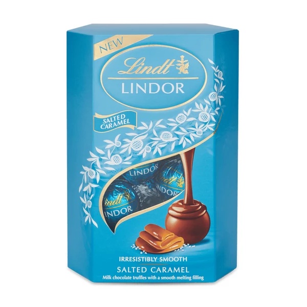 Lindt tejcsokoládé sókristályokkal és lágyan olvadó karamellás töltelékkel 200 g