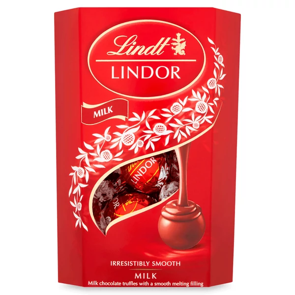 Lindt Lindor tejcsokoládé praliné lágyan olvadó töltelékkel 200 g