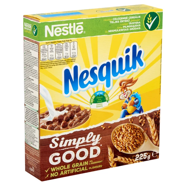 Nestlé Nesquik kakaós ízű, ropogós gabonapehely vitaminokkal és ásványi anyagokkal 225 g