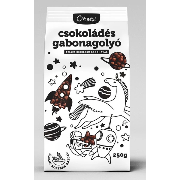 Cornexi csokoládés gabonagolyó teljes kiőrlésű gabonával 250 g