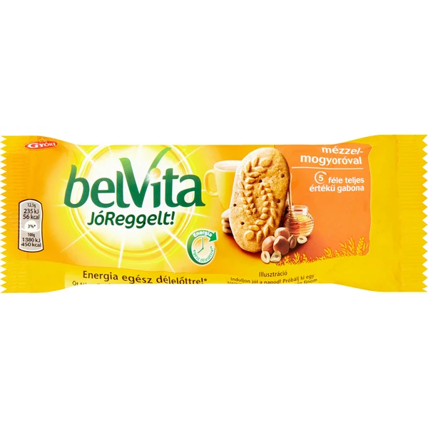 Belvita törökmogyorós és mézes, gabonás, omlós keksz csokoládédarabokkal 50 g