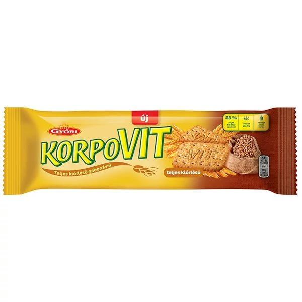 Korpovit teljes kiörlésű keksz 174g