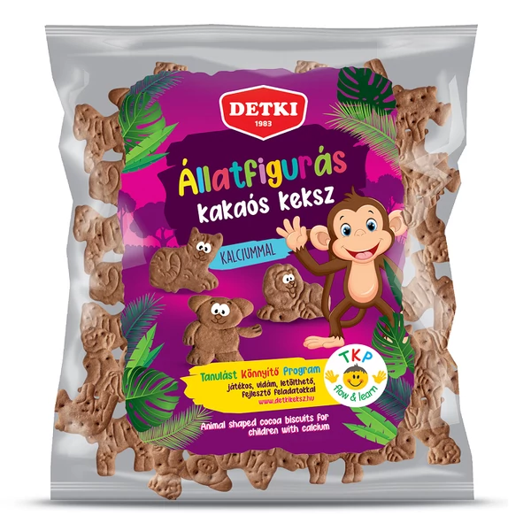 Detki kakaós állatfigurák háztartási keksz 160g
