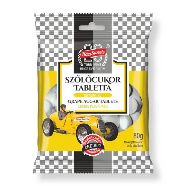 Házisweets citromos szőlőcukor tabletta 80g