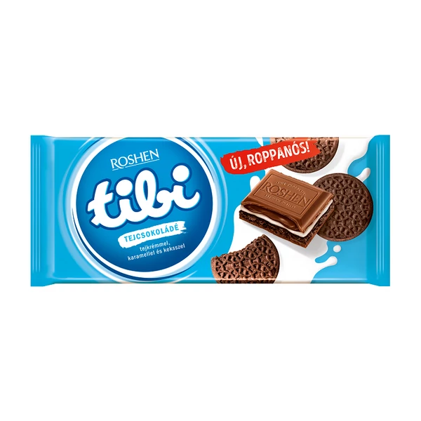 Tibi tejcsokoládé tejkrémmel, karamellel és keksszel 100 g