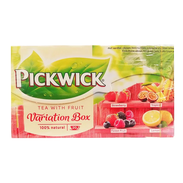 Pickwick variation box variációk gyümölcsízű fekete teák gyümölcsdarabokkal 20 filter 30 g