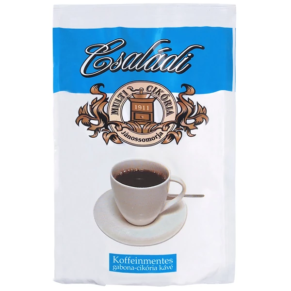 Családi koffeinmentes gabona-cikória kávé 200g