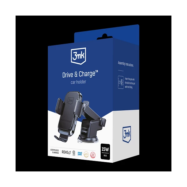 3mk Drive & Charge autós tartó és töltő