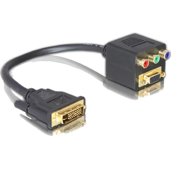 Delock Adapter DVI29 apa VGA + 3xCinch anyára