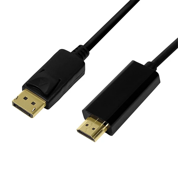 Logilink DisplayPort kábel, DP/M-HDMI-A/M, 4K/30 Hz, fekete, 1 m