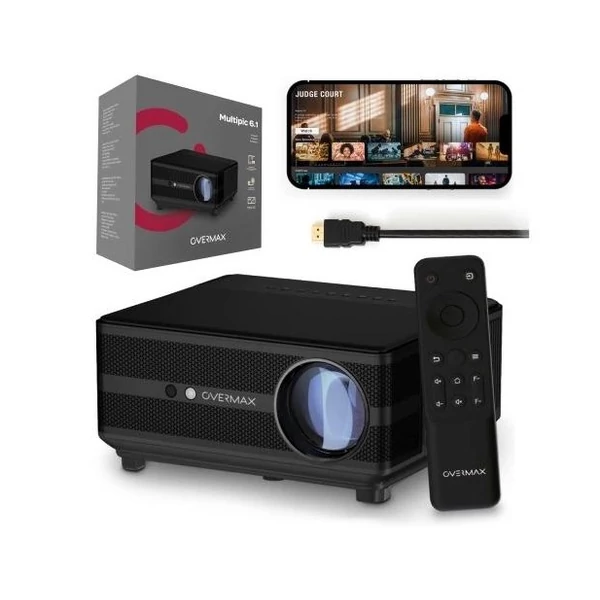 Overmax Multipic 6.1 LED Projektor Auto Keystone Auto Focus Android 2xHDMI 2XUSB