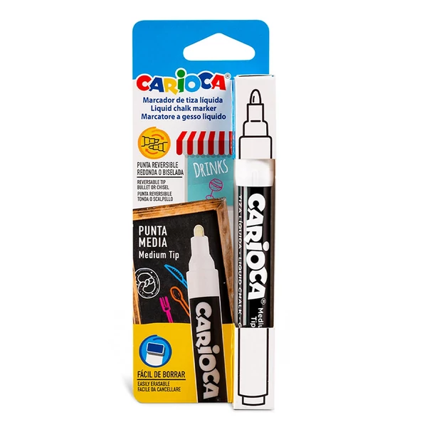 Folyékony fehér kréta marker - Carioca