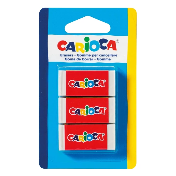 Papírtokos radír 3db-os szett - Carioca