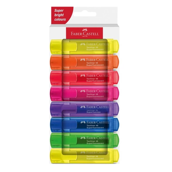 Faber-Castell: 1546 Neon fluorescent 8 db-os szövegkiemelő filctoll szett