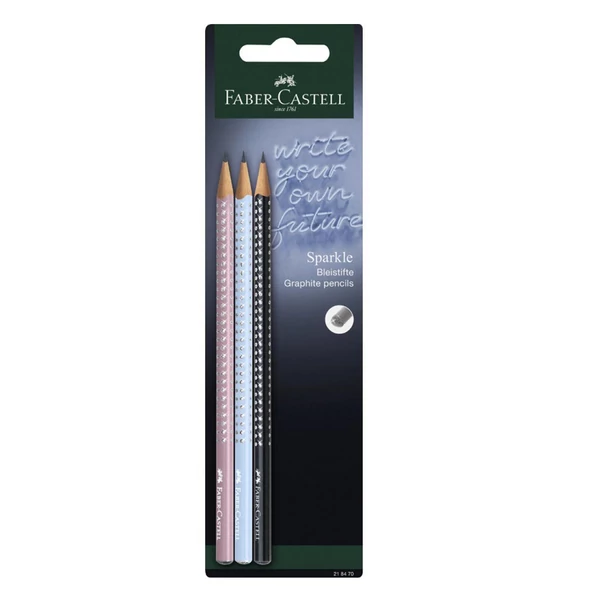 Faber-Castell: GRIP Sparkle Harmony 3 db-os grafitceruza szett "B"