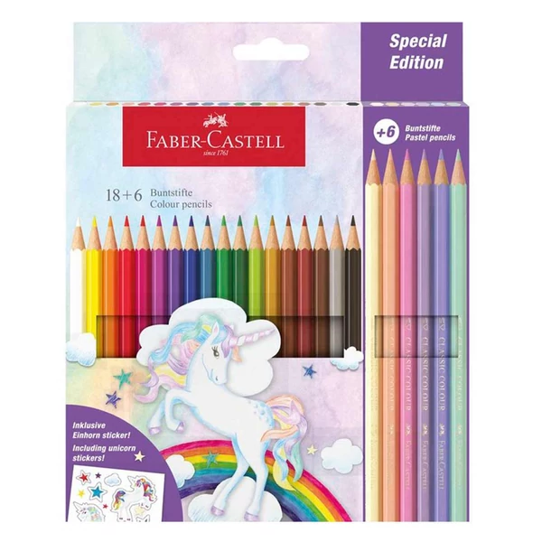 Faber-Castell: Kastélyos színesceruza készlet 18+6db-os csomag