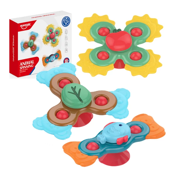 Happy World: Baby spinner 3db-os állatos készségfejlesztő játékszett