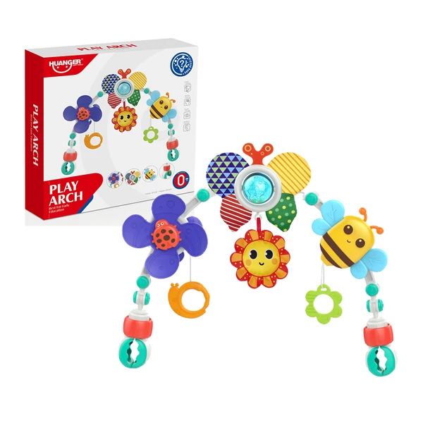 Happy World: Cuki állatok kiságyra rögzíthető játékhíd