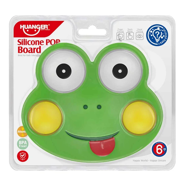 Happy World: Pop it! Nyugtató béka pajti készségfejlesztő bébijáték