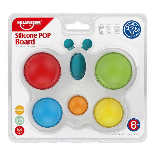 Happy World: Pop it! Nyugtató pillangó pajti készségfejlesztő bébijáték