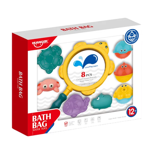 Happy World: Tengeri állatos fürdőjáték horgászhálóval