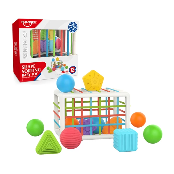 Happy World: Vidám formaválogatós 12db-os készségfejlesztő játék