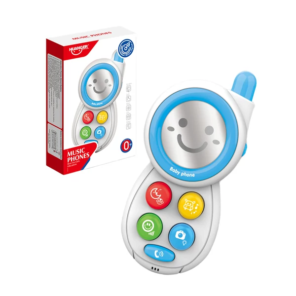 Music World: Kék bébi telefon fénnyel és hanggal