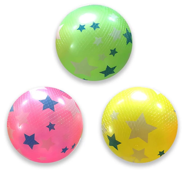 Csillagos mintás gumilabda 23cm-es többféle változatban